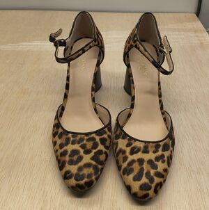 Kate Spade Serene Leopard Calf Hair Heels Size 7.5M